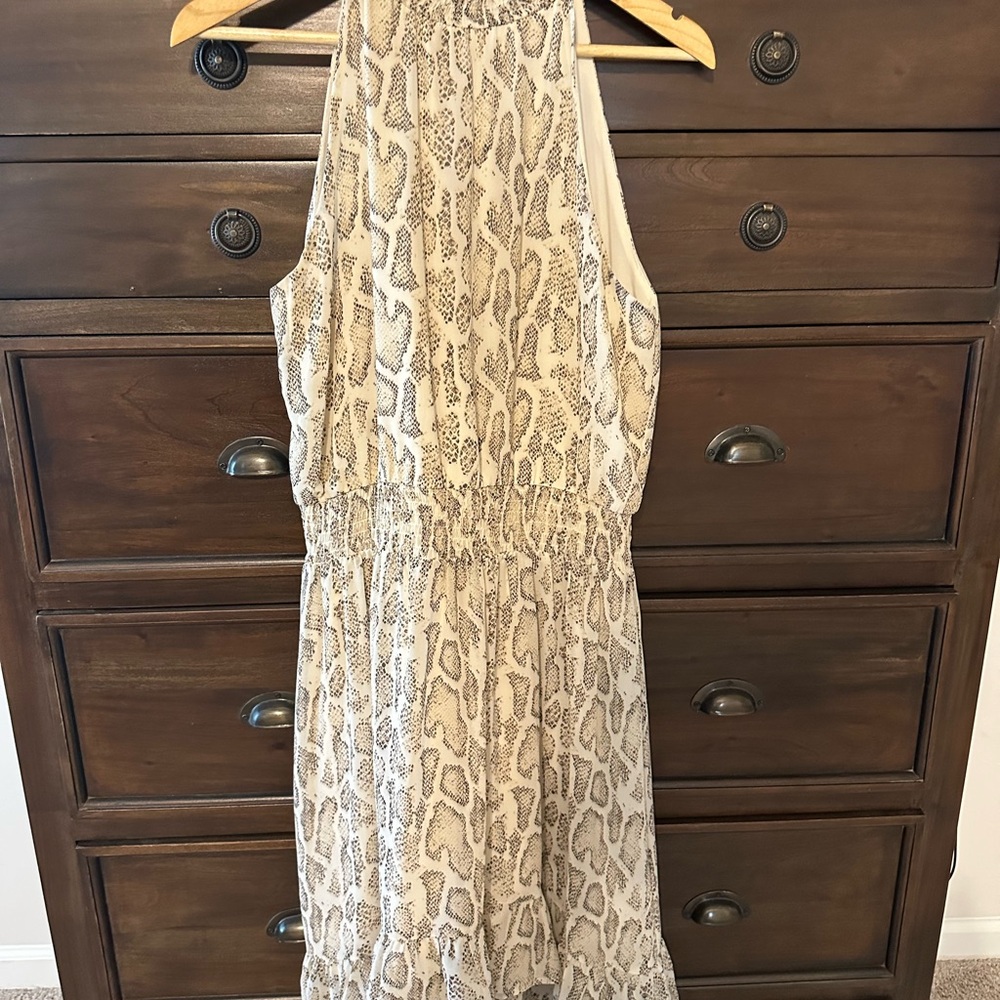 TCEC Cream Tan Halter Sundress